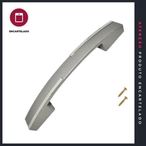 PUXADOR ATENAS 128/160MM ALUF/CROMADO ABS KIT COM 1 REF: 7306FC
