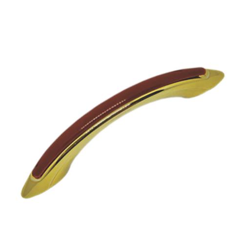 PUXADOR MOEMA 96MM DOURADO/MOGNO ABS REF: 7973MM