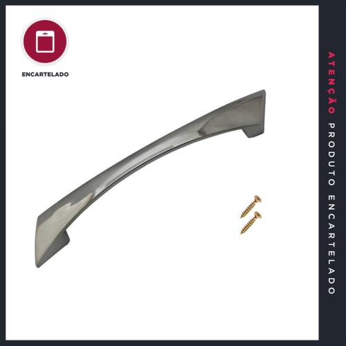 PUXADOR ITASOFT 128MM ONIX ABS KIT COM 1 REF: 7351O