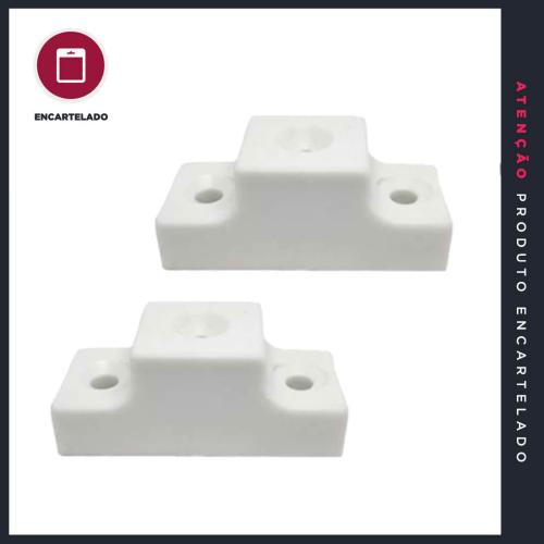 DISTANCIADOR CORREDIÇA QUADRADO 32MM BRANCO PLÁSTICO KIT COM 2 REF: 5188M