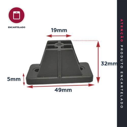 DISTANCIADOR CORREDIÇA TRAPÉZIO 32MM CINZA PLÁSTICO KIT COM 2 REF: 5286G