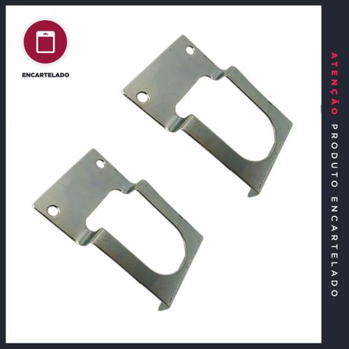 SUPORTE CABIDEIRO CHAPA LATERAL ZINCADO METAL KIT COM 2 REF: 4121