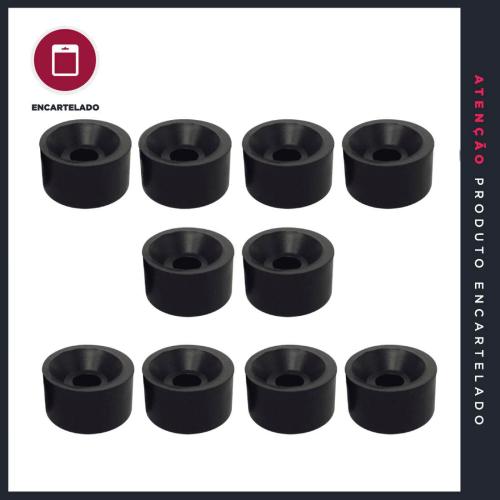 SUPORTE PRATELEIRA ANEL 10X15 PRETO PLÁSTICO KIT COM 10 REF: 5144P