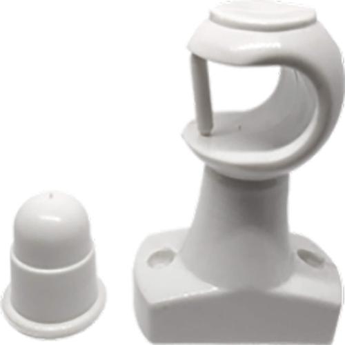 SUPORTE VARÃO SIMPLES 19MM BRANCO PLÁSTICO REF: 0027B