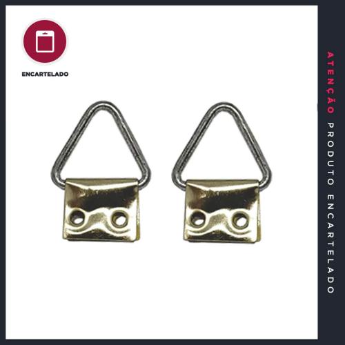 SUPORTE QUADRO TRIÂNGULO MÉDIO ZINCADO METAL KIT COM 2 REF: 5195M