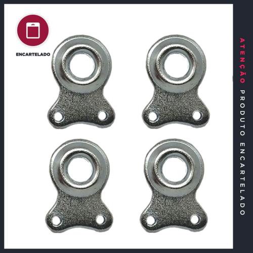 SUPORTE QUADRO REDONDO ZINCADO METAL KIT COM 4 REF: 6015