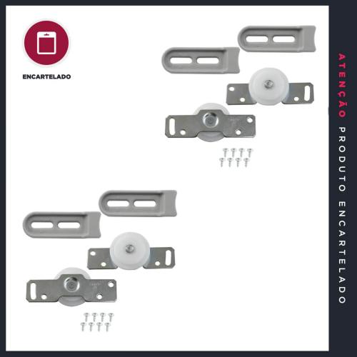 SISTEMA PORTA CORRER CHAPA L 1 PORTA METAL KIT COM 2 REF: 6017