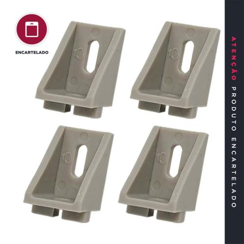 CANTONEIRA ANGULAR 12,5X15,5X24MM CINZA PLASTICA KIT C/4 REF: 5196F