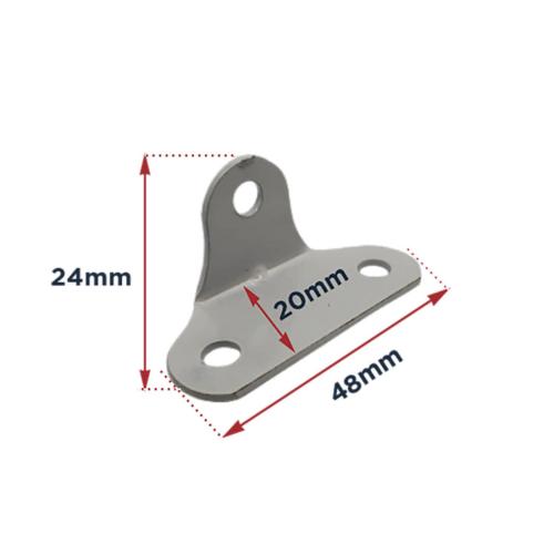CANTONEIRA 3 FUROS 4,5X2MM BRANCO METAL REF: 5189B