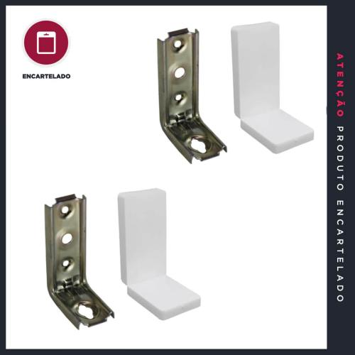 CANTONEIRA FIXAÇÃO 50X37X22MM ZINCADO METAL COM CAPA KIT COM 2 REF: 6000BCAPA