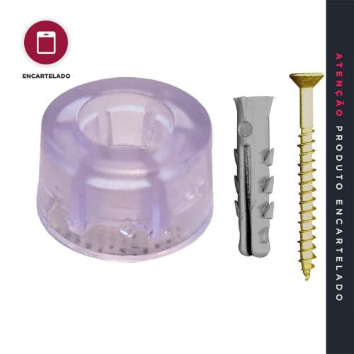 BATENTE PVC 3/4 19MM CRISTAL COM BUCHA E PARAFUSO KIT COM 1 REF: 5201C