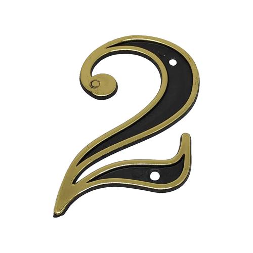 NÚMERO RESIDÊNCIA 02 OURO VELHO PLÁSTICO REF: N2