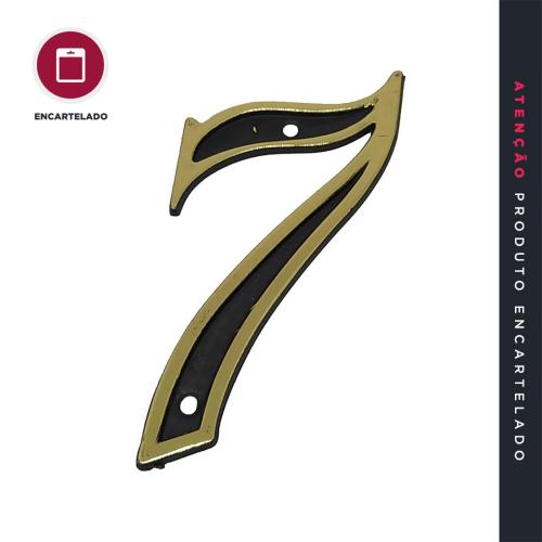 NÚMERO RESIDÊNCIA 7 OURO VELHO PLÁSTICO KIT COM 1 REF: N7
