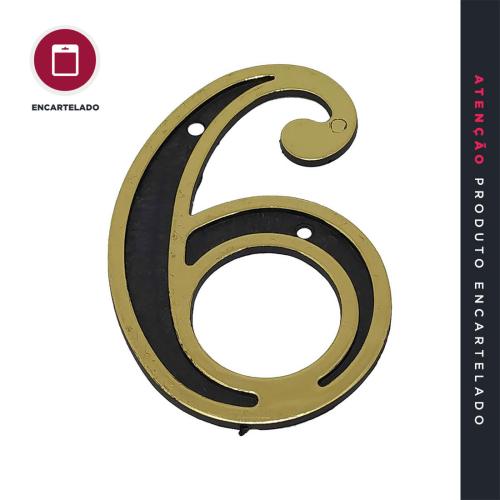 NÚMERO RESIDÊNCIA 6/9 OURO VELHO PLÁSTICO KIT COM 1 REF: N6/9