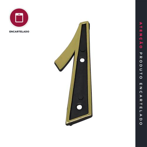 NÚMERO RESIDÊNCIA 01 OURO VELHO PLÁSTICO KIT COM 1 REF: N1