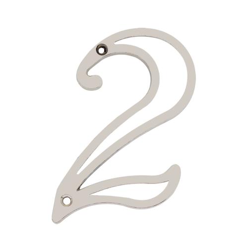 NÚMERO RESIDÊNCIA 02 NIQUELADO ZAMAC SILVANA - BLISTER REF: 95707