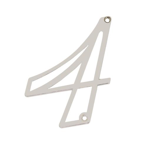 NÚMERO RESIDÊNCIA 04 NIQUELADO ZAMAC SILVANA - BLISTER REF: 95721