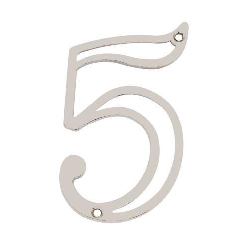 NÚMERO RESIDÊNCIA 05 NIQUELADO ZAMAC SILVANA - BLISTER REF: 95738