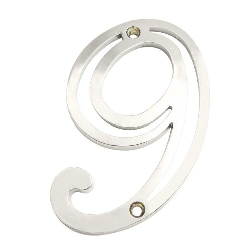 NÚMERO RESIDÊNCIA 09 NIQUELADO ZAMAC SILVANA - BLISTER REF: 95776