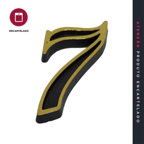 NÚMERO APARTAMENTO 7 OURO VELHO PLÁSTICO KIT COM 1 REF: NAP7
