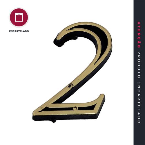 NÚMERO APARTAMENTO 02 OURO VELHO PLÁSTICO KIT COM 1 REF: NAP2