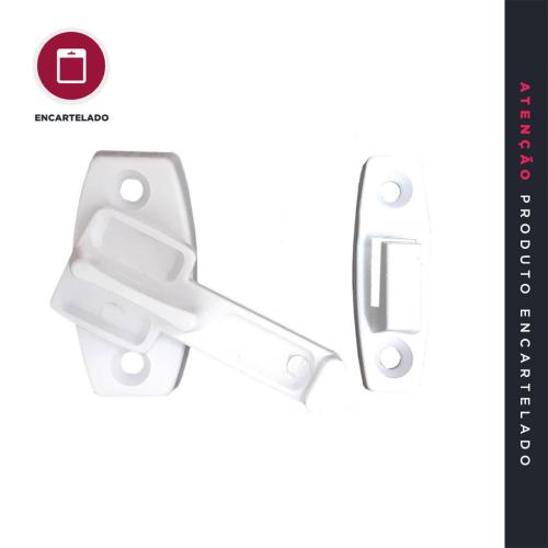 TRANQUETA PORTA SANFONADA REFORÇADA BRANCO PLÁSTICO KIT COM 1 REF: 6207B