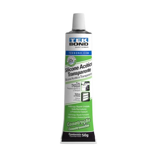 ADESIVO DE SILICONE ACÉTICO CONSTRUÇÃO 50G TRANSPARENTE TEKBOND REF: 69957326460