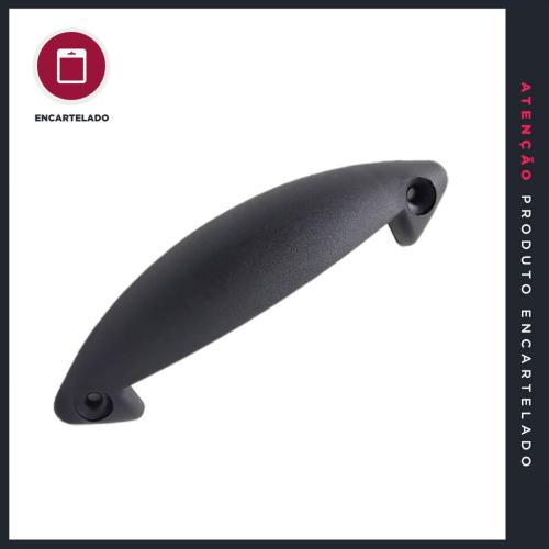 PUXADOR CAMA BOX CONCHA PRETO ABS KIT COM 1 REF: 7358CBP