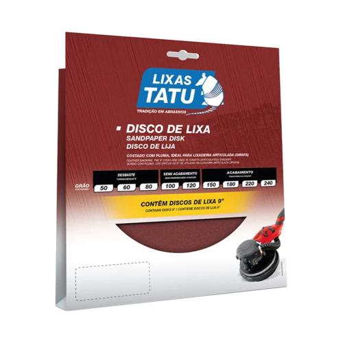 DISCO LIXA MASSA COM PLUMA D291 8 FUROS GRAO 150 TATU REF: LXDMG150